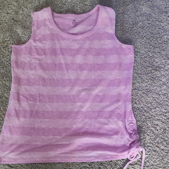 Talbots Pink Ruched Tie Front Sleeveless Tank Top - Picture 1 of 5